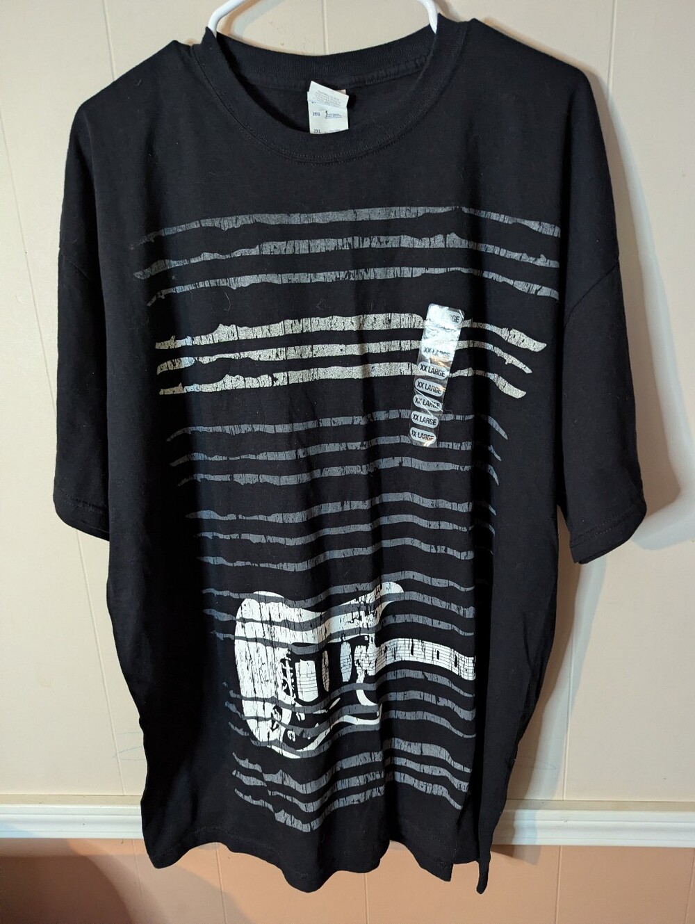 Jerzees Electric Guitar T-shirt Men's Size 2XL Black